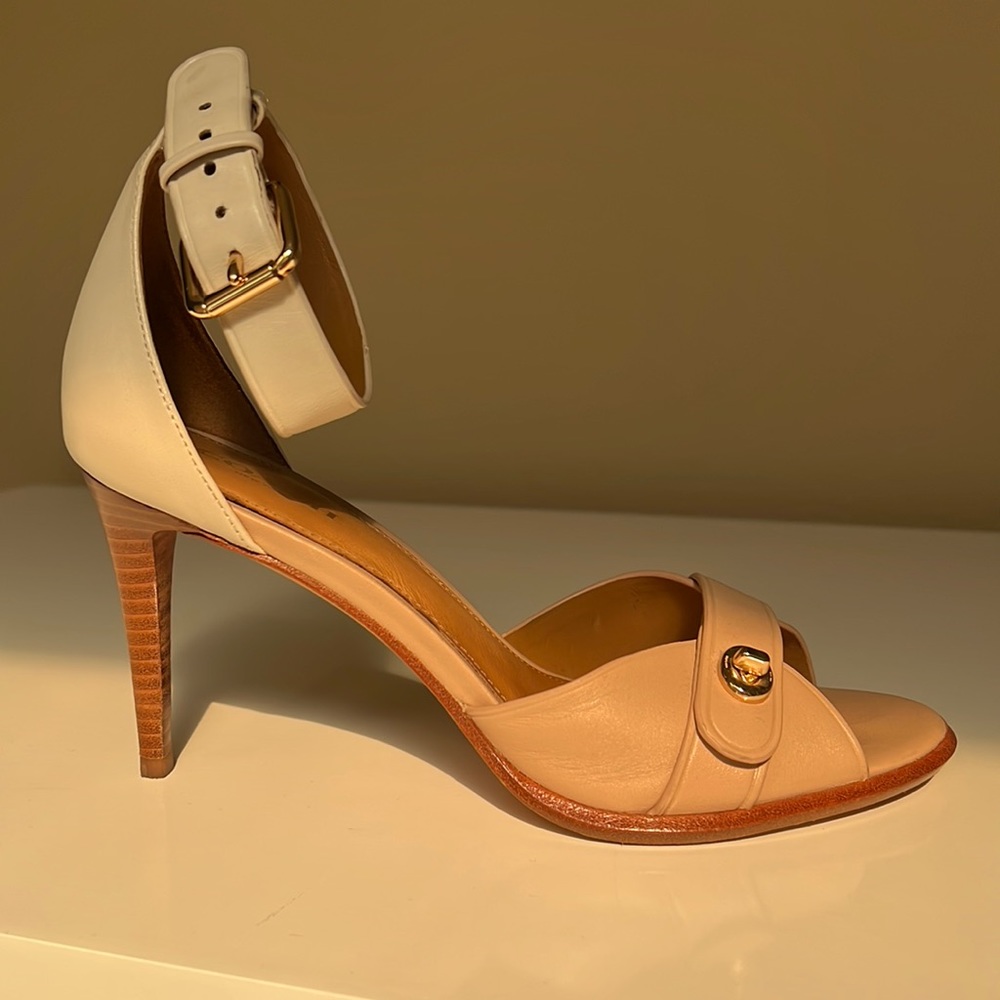 Coach Beige leather high heels Size: 8